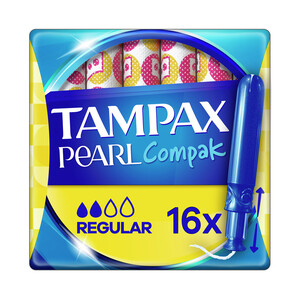 Imagen de TAMPAX Tampones regular con aplicador TAMPAX Compak pearl 16 uds