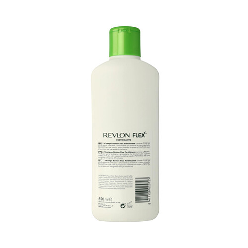 FLEX Champú fortificante con keratina y mentol, para cabellos frágiles FLEX de Revlon 650 ml.