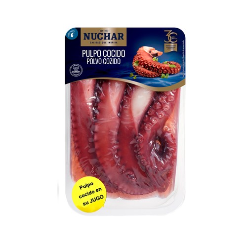 NUCHAR Pulpo cocido en su jugo 4 patas 250g