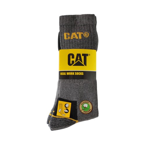 Pack de 3 pares de calcetines CATERPILLAR, color antracita, talla 41/45.