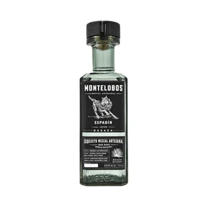 MONTELOBOS Espadiín Mezcal artesanal elaborado con agave 100% orgánico botella 70 cl.