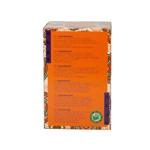 ARTEMIS BIO Infusión rooibos naranja ecológica Chai ARTEMIS BIO 20 uds. 30 g.
