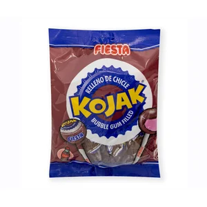 FIESTA KOJAK Caramelos con palo, chicle con cola 105 g.
