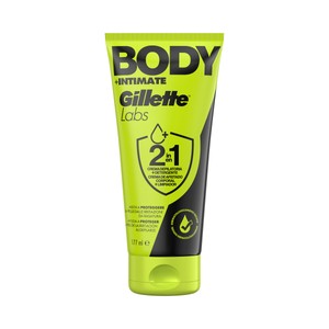 GILLETTE Labs body + intimate Crema 2 en 1 de afeitado corporal y limpiadora 177 ml.
