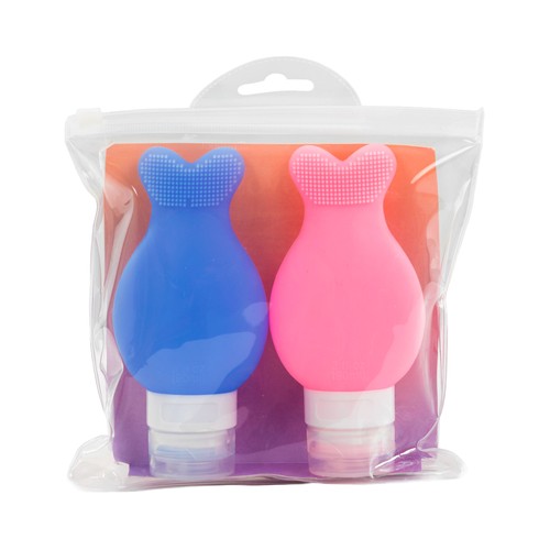 FRANCK PROVOST Botella de viaje de silicona con forma de ballena 2 x 90 ml.