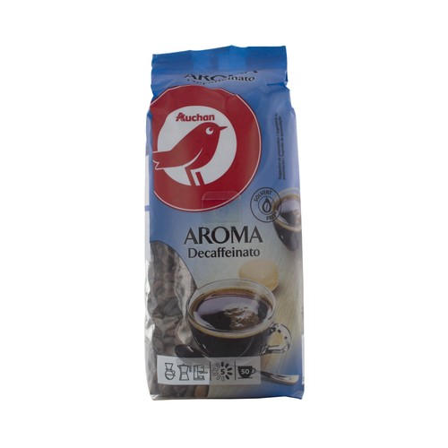 Café en grano descafeinado natural PRODUCTO ALCAMPO 250 g.