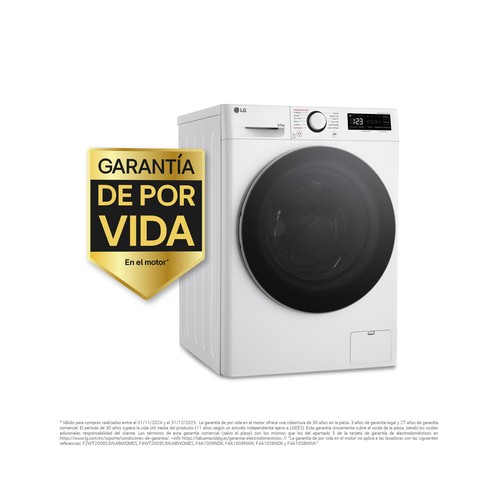 Lavadora secadora LG F2DR5S09A1W, capacidad lavado/secado: 9KG/5KG, clasificación energética: E, 1200RPM, H: 85cm,A: 60cm,F: 47,5cm.