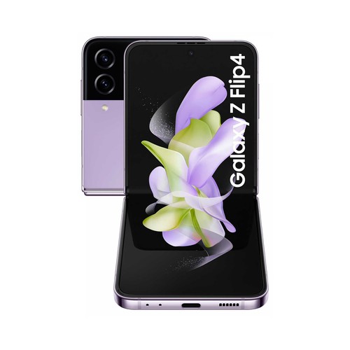 Smartphone 17,01 cm (6,7") SAMSUNG Galaxy Galaxy Z Flip4 5G SM-F721BLVGEUB morado, Octa-Core, 8GB Ram, 128GB, 12+12+10 Mpx, Dual-Sim, Android 12.