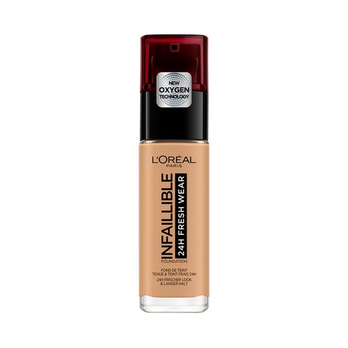 L"ORÉAL PARIS Infaillible Tono 260 Soleil Dore Base de maquillaje de larga duración (24 horas).
