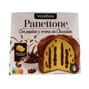 Imagen de VENDOME Panettone con pepitas y crema de chocolate 750 g.
