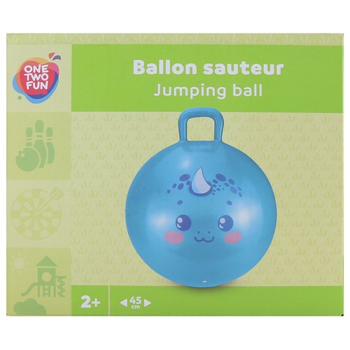 Bola saltarina con asa de fantasía 45cm. ONE TWO FUN