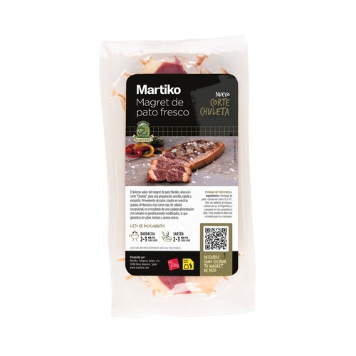 MARTIKO Maget de pato fresco, corte chuleta 190 g.