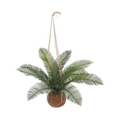 Palmera artificial colgante 65cm cuerda yute. ACTUEL