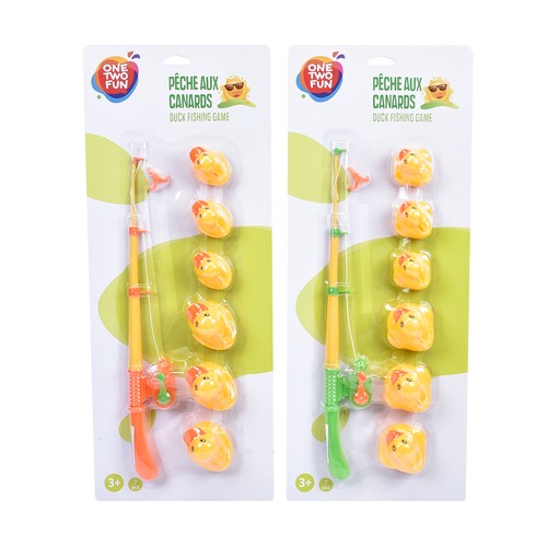 Juego de pescar los patitos con 7 piezas,  ONE TWO FUN.