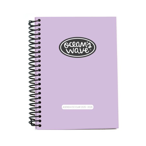 Agenda escolar 25/26, tamaño A6, surtido de colores, OCEAN"S WAVE.