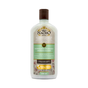 Imagen de TIO NACHO Herbolaria milenaria Acondicionador fortificante y anticaida por rotura, con jalea real y extractos fortificantes 330 ml.