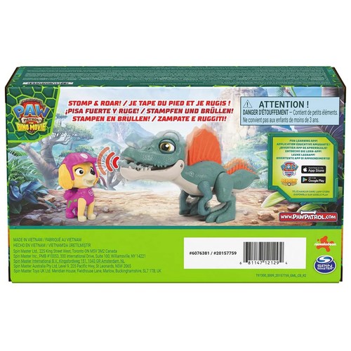 Dinosaurio rugiente y Skye PATRULLA CANINA
