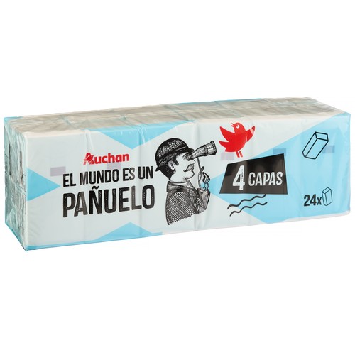 Pañuelos de celulosa PRODUCTO ALCAMPO 24 paquetes de 10 uds.