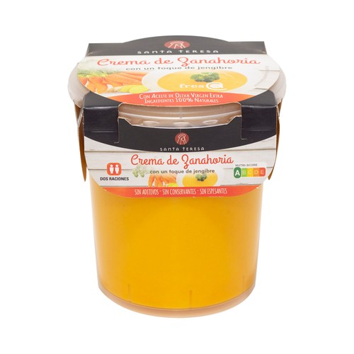 SANTA TERESA Crema de zanahoria con un toque de jenjibre, elaborada con ingredientes 100% naturales SANTA TERESA 400 ml.