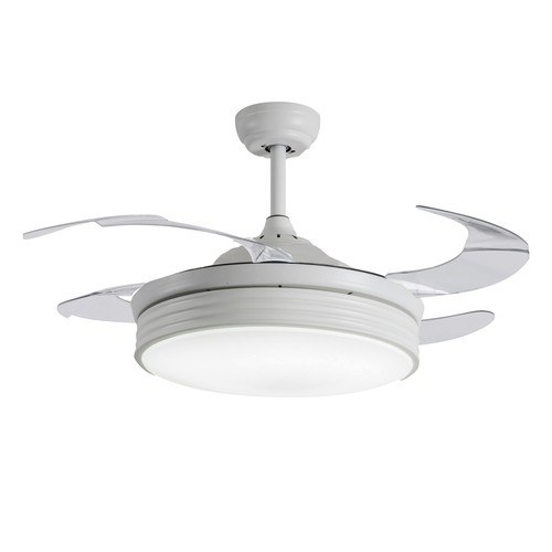Ventilador de techo con WiFi SULION Bombay, palas plegables, luz regulable, control App, diámetro 50/107cm, 36W.