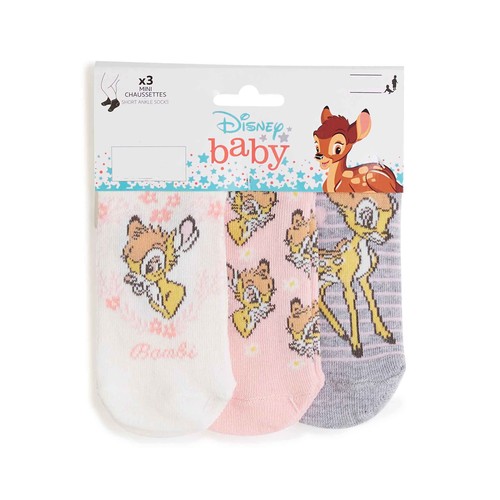 Lote de 3 pares de calcetines para bebé DISNEY, talla 24/26.