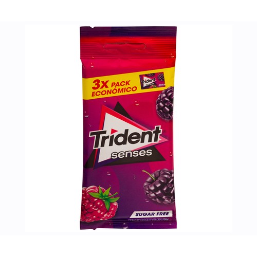 TRIDENT Chicle Berry Party Senses 69 gr.