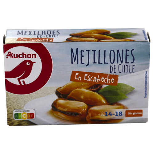 PRODUCTO ALCAMPO Mejillones de Chile escabeche 14/18 uds 69 g.