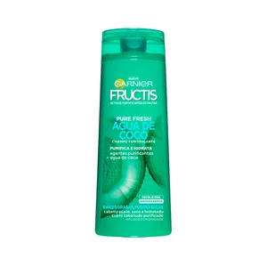 FRUCTIS Champú fortificante sin parabenos ni siliconas, para raíces grasas y puntas secas FRUCTIS Pure fresh de Garnier 360 ml.