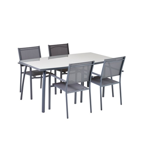 Mesa rectangular de acero de 160x90x73 cm, GARDENSTAR
