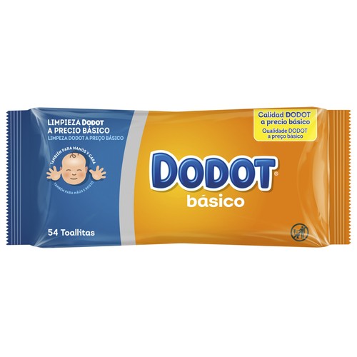 DODOT Toallitas húmedas para bebé, aptas para cara y manos DODOT Básico 54 uds.
