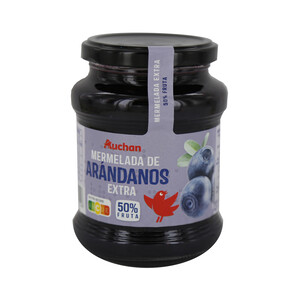 PRODUCTO ALCAMPO Mermelada de arándanos extra, 50 % de fruta PRODUCTO ALCAMPO 410 g.