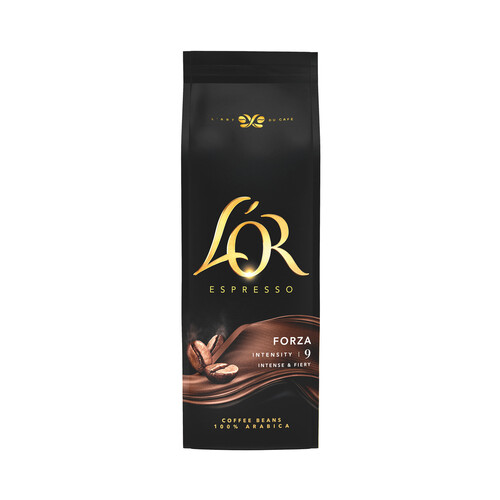 Café Forza en grano de tueste natural intensidad 9 L' OR FORZA 500 g.