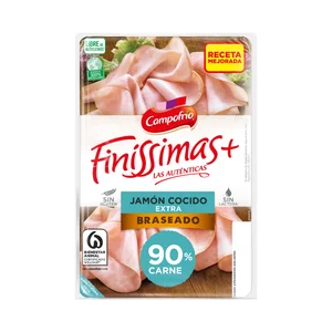 CAMPOFRÍO Jamón cocido braseado de categoria extra, cortado en lonchas finas CAMPOFRÍO Finissimas 115 g.