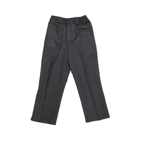Pantalón de uniforme premium con cintura elástica gris, talla 4.