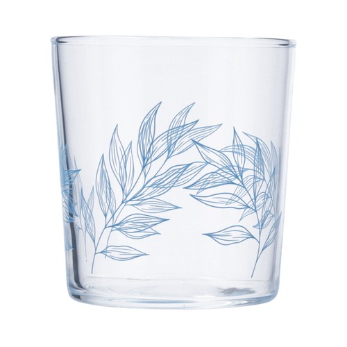 Vaso de vidrio 36cl decorado con diseño florar, modelos surtidos. LUMINARC