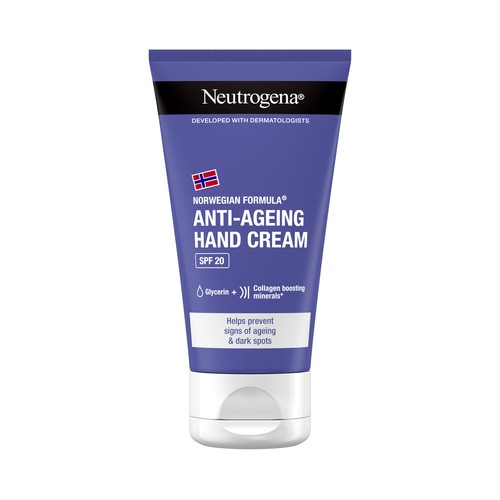 NEUTRÓGENA Crema de manos fórmula noruega, con FPS 20 y que ayuda a recuperar la elasticidad de la piel 75 ml.