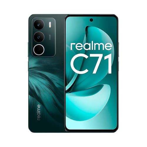 Smartphone REALME C71 4G, pantalla HD+,  6,67" (16,94cm), 256GB + 8GB RAM color verde oscuro..