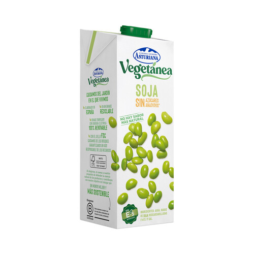 CENTRAL LECHERA ASTURIANA Bebida de soja sin azúcares añadidos CENTRAL LECHERA ASTURIANA Vegetánea 6 x 1 l.