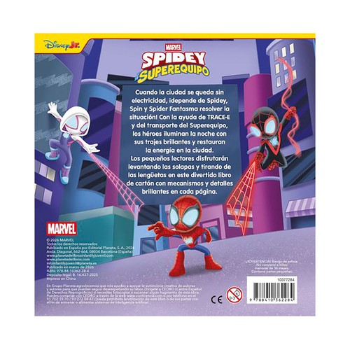 Spidey y su superequipo. Telarañas brillantes. Marvel. LIBROS DISNEY