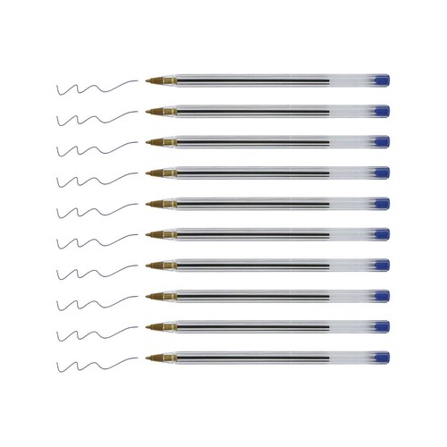 10 Bolígrafos 1mm Azul ALCAMPO