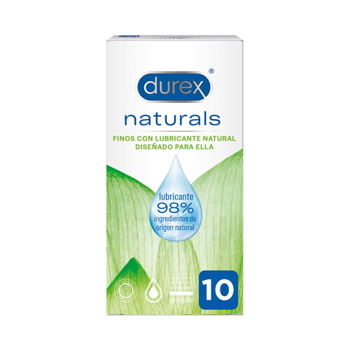 Preservativos finos con lubricante natural, diseñado para ellas DUREX Naturals 10 uds.