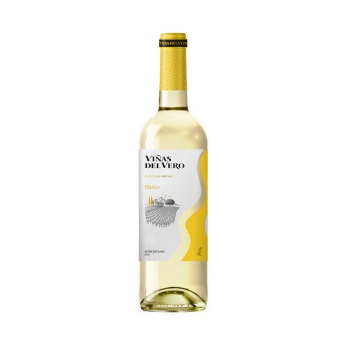 Vino blanco con denominación de origen Somontano VIÑAS DEL VERO botella de 75 cl.