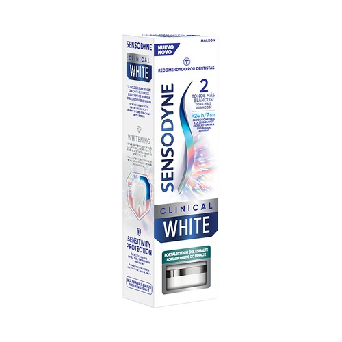 SENSODYNE Clinical white Pasta de dientes blanquedora y fortificante del esmalte 75 ml.