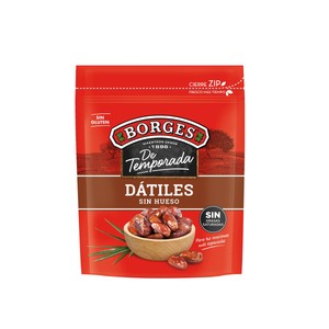 Imagen de BORGES Dátiles sin hueso, dulces, sabrosos y sin gluten 200 g.