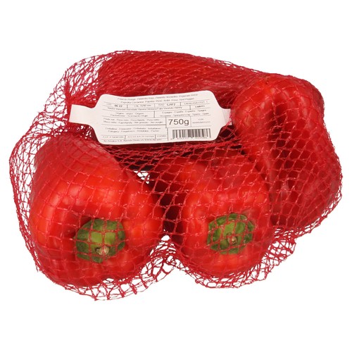 Pimientos rojos, malla 750 g.