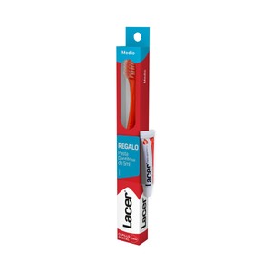 LACER Cepillo de dientes con filamentos de dureza media.