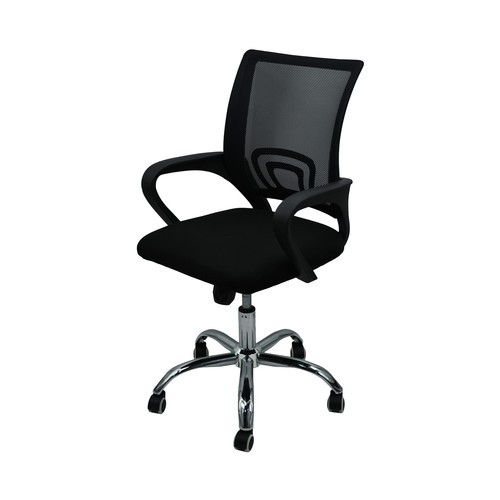 Sillón escritorio 54x47x93cm. color negro para oficina de trabajo. ACTUEL