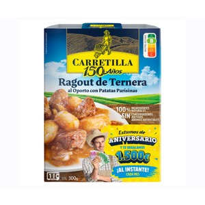 Imagen de CARRETILLA Ragout de ternera al Oporto con patatas Parisinas 300 g.