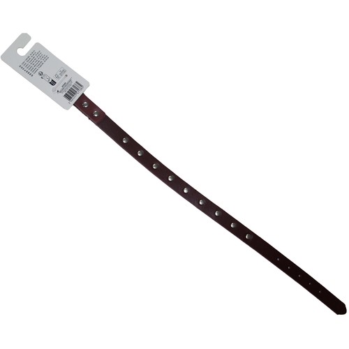 PRODUCTO ALCAMPO Collar (2 cm) de cuero y metal, de color rojo, para perros M - L (40 - 48 cm).
