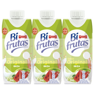 Imagen de BIFRUTAS Leche con zumo de frutas mediterráneas y 0% materia grasa 3 x 330 ml.